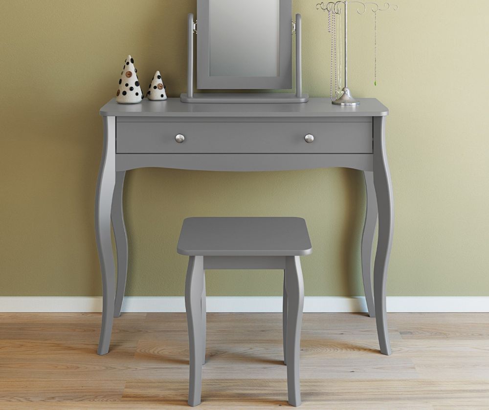FTG Baroque Grey Stool 