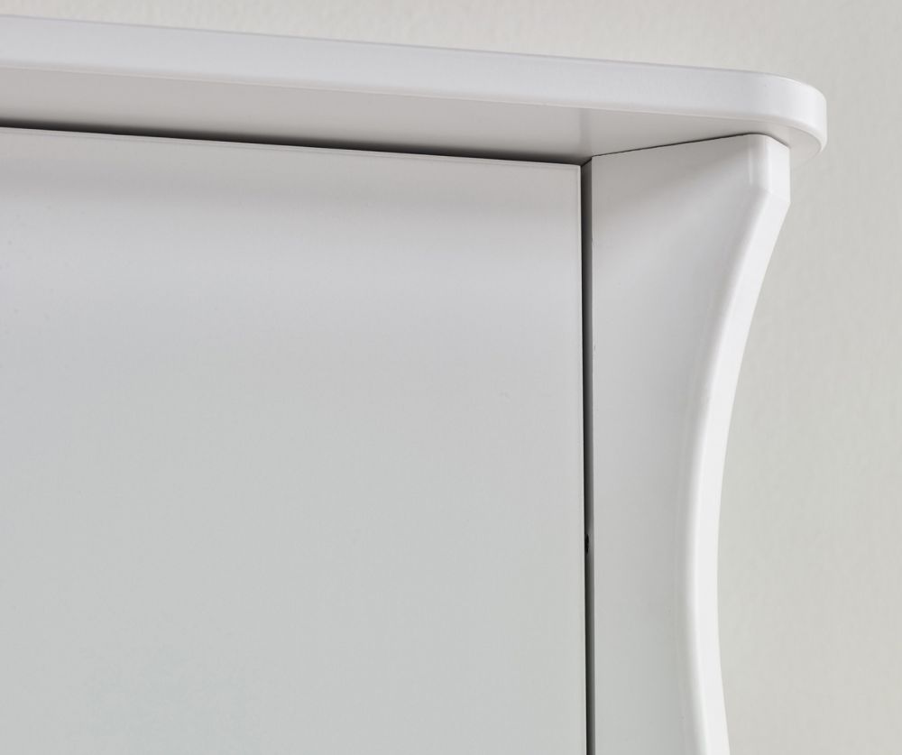 FTG Baroque White 2 Door 2 Shelves TV Table