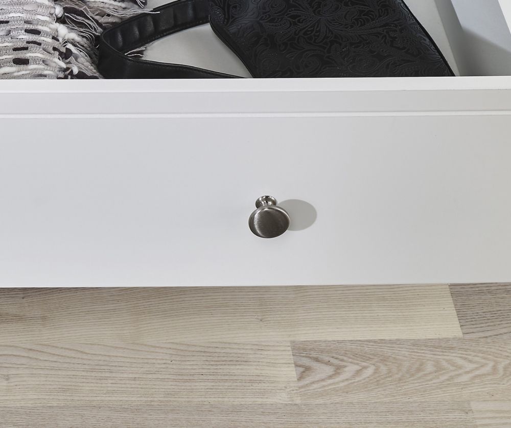 FTG Baroque White 4 Door 2 Shelves TV Table