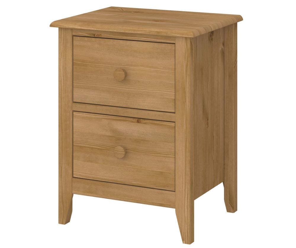 FTG Heston Pine 2 Drawer Nightstand