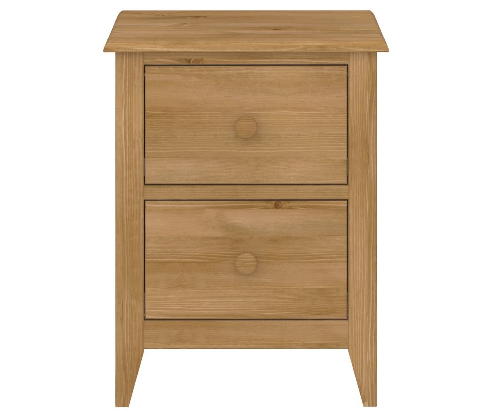 FTG Heston Pine 2 Drawer Nightstand
