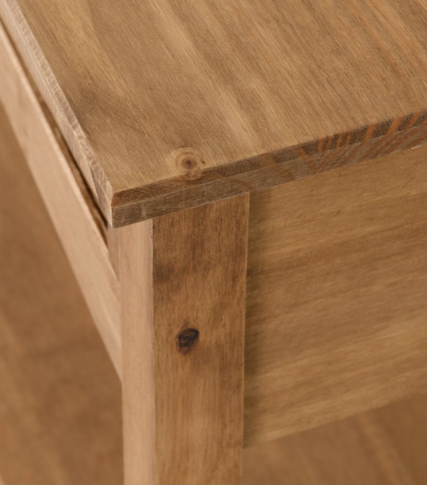 Seconique Corona Pine Console Table with 2 Drawer
