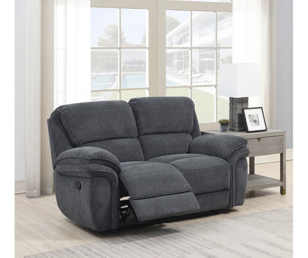 Sasha Dark Grey Recliner 2 Seater Sofa