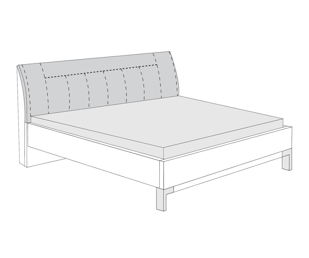 Wiemann Kansas Bed Frame White Faux Leather Cushion Headboard - 150cm x 200cm