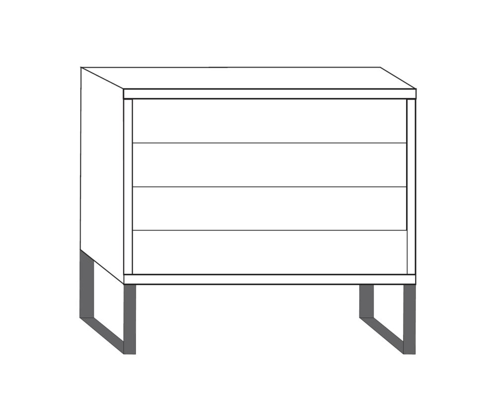Wiemann Brussels 4 Drawer Chest - H 89cm