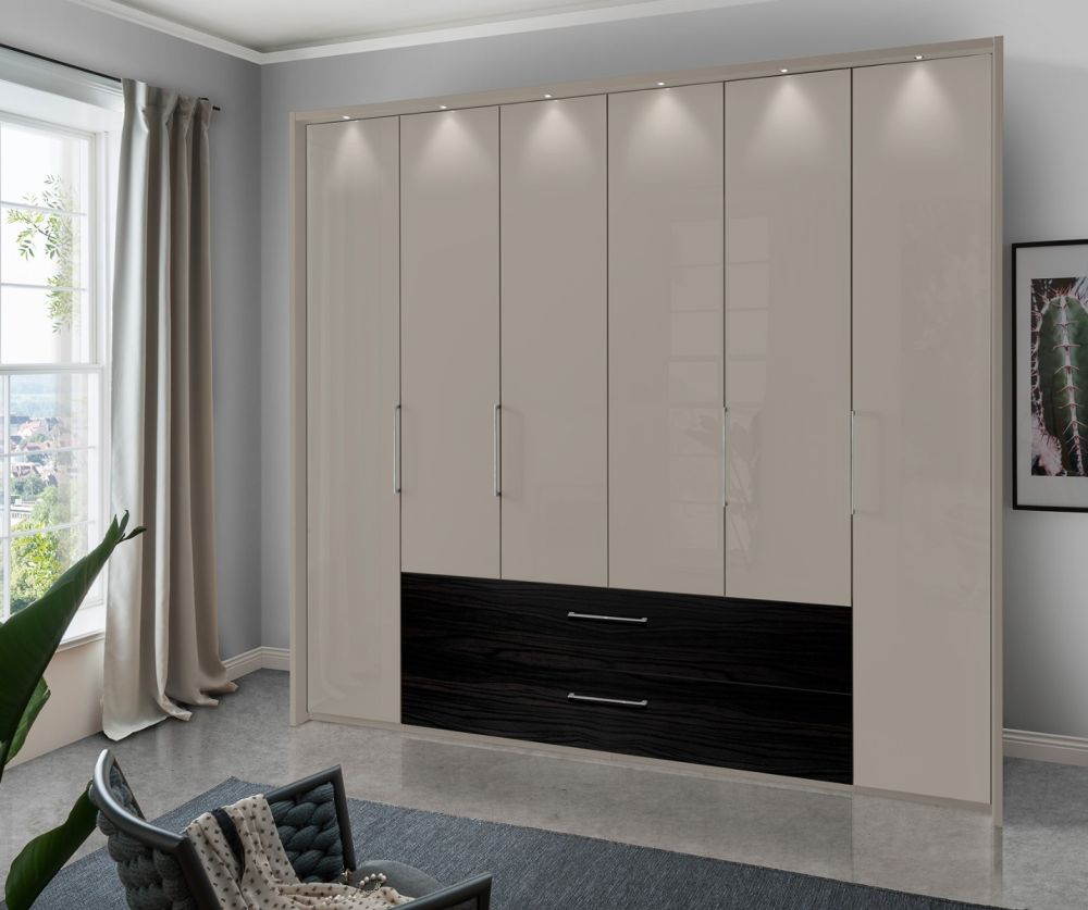 Wiemann Vip Metz 6 Door 2 Drawer Bi-Fold Wardrobe - H216cm