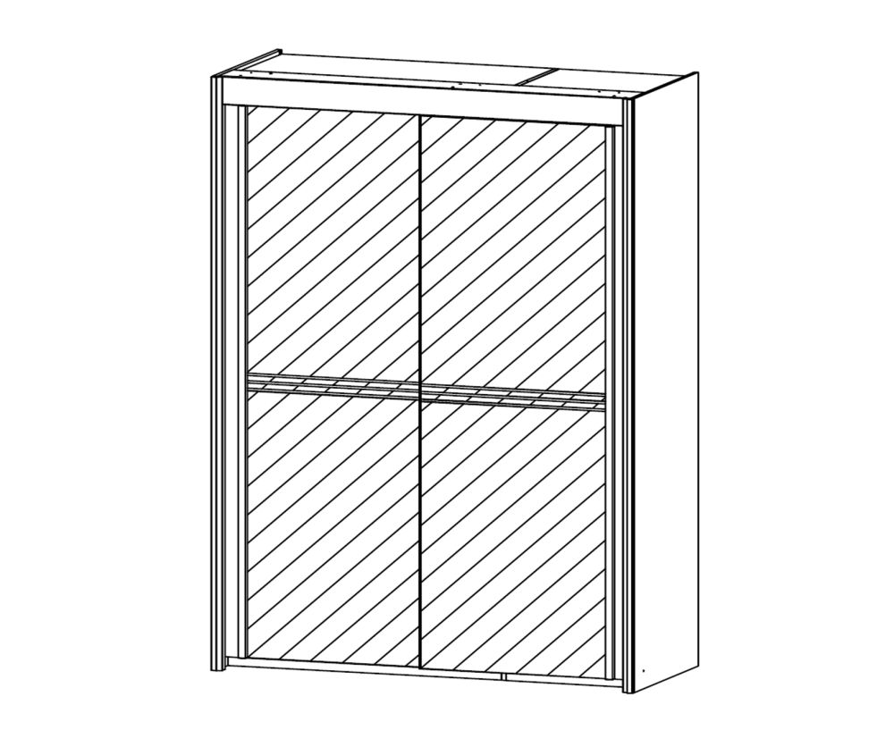 Rauch Ravello Sliding Wardrobe Front Mirror with 3 Strips