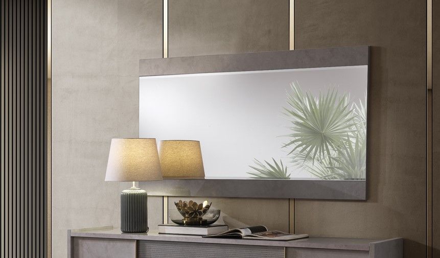 H2O Design Sole Grey Italian Wall Mirror