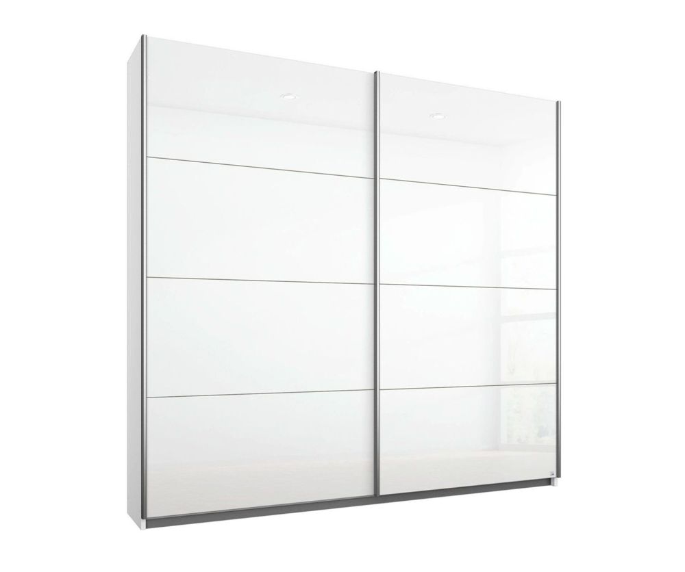 Rauch Zenaya Graphite and White High Gloss Front 2 Sliding Door Wardrobe (W137cm)