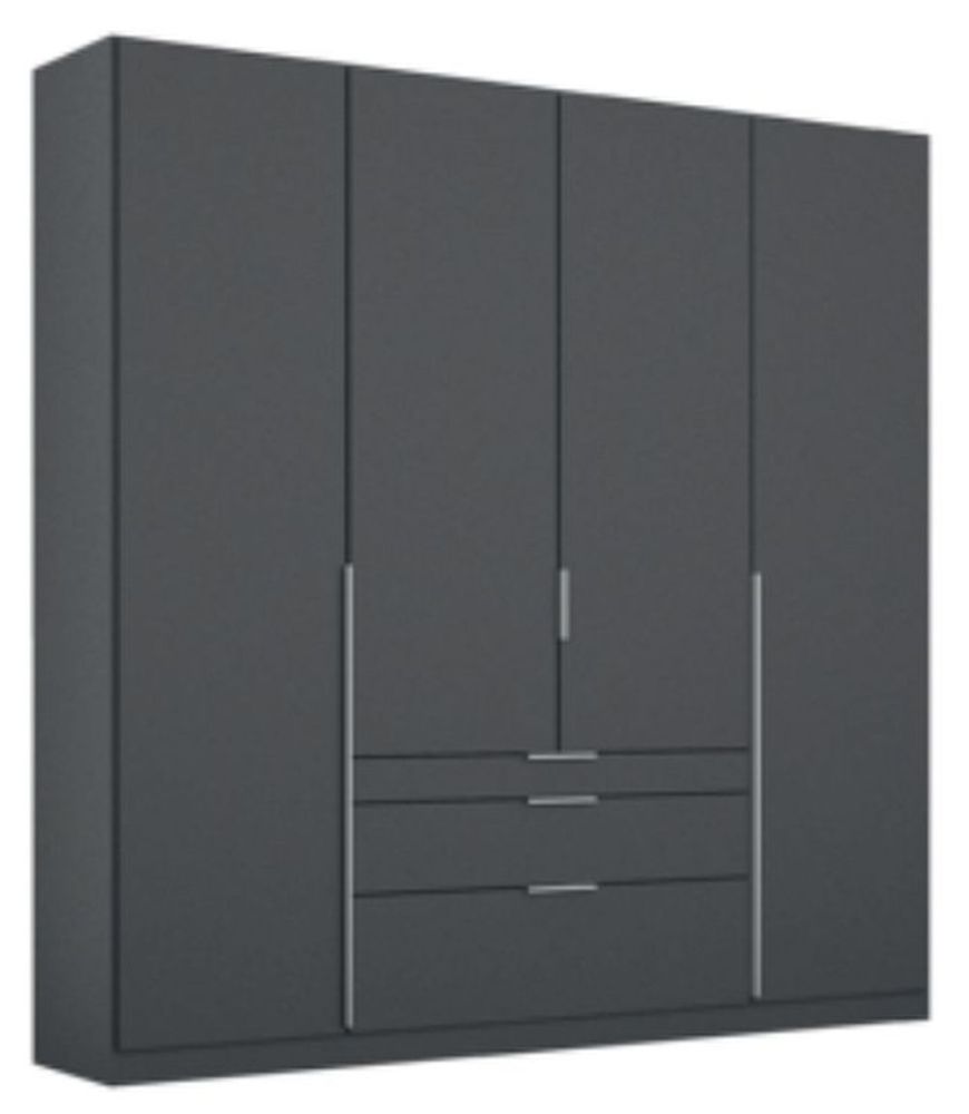 Rauch Alabama Metallic Grey 4 Door 3 Drawers Wardrobe