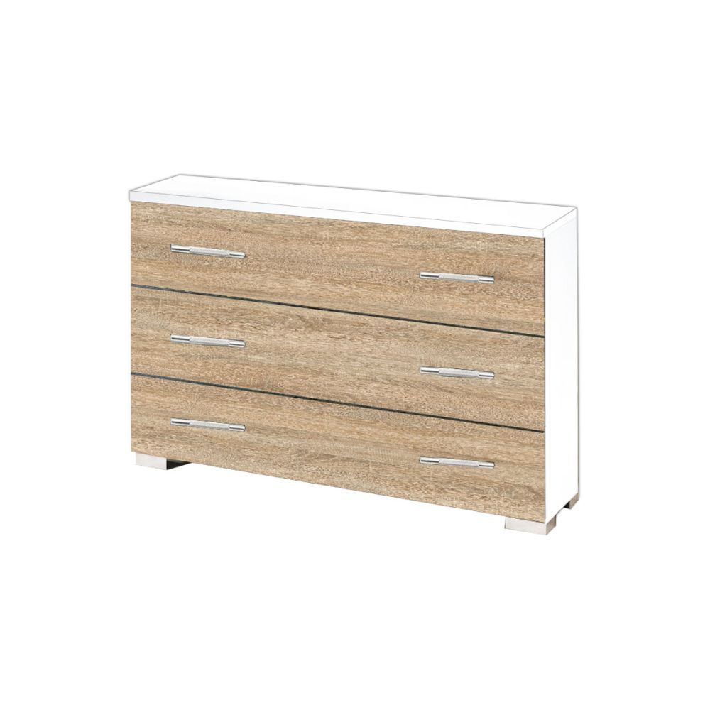 Ben Company Dalia Light Oak Italian Bedroom Set with 6 Door Wardrobe