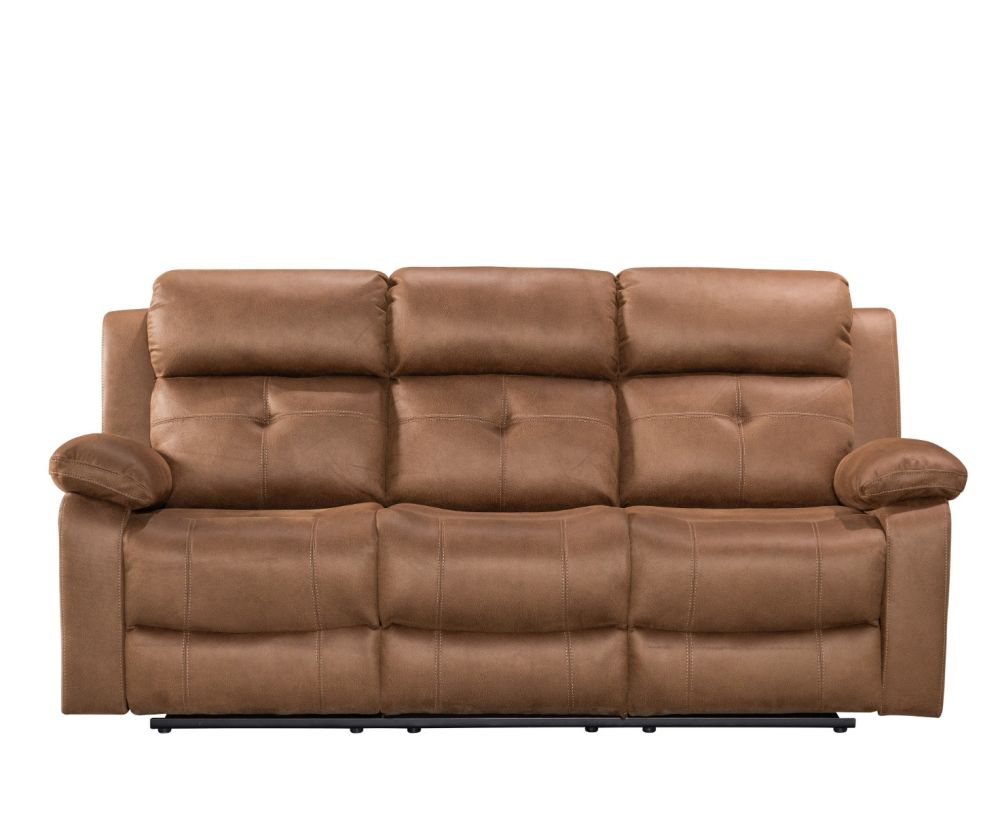 York Chestnut Fabric Recliner 3+1+1 Sofa Set