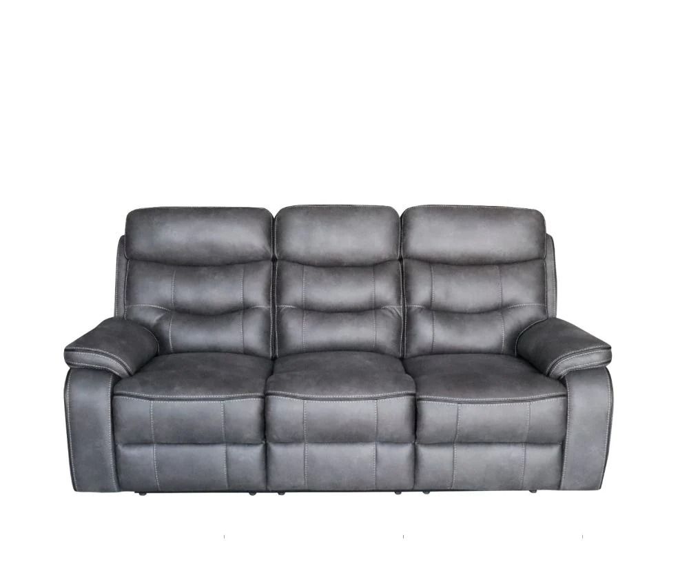 Gabrielle Charcoal Fabric Recliner 3+2+1 Sofa Set