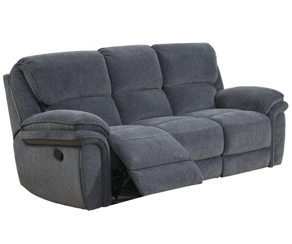 Sasha Dark Grey Recliner 3+1+1 Sofa Set