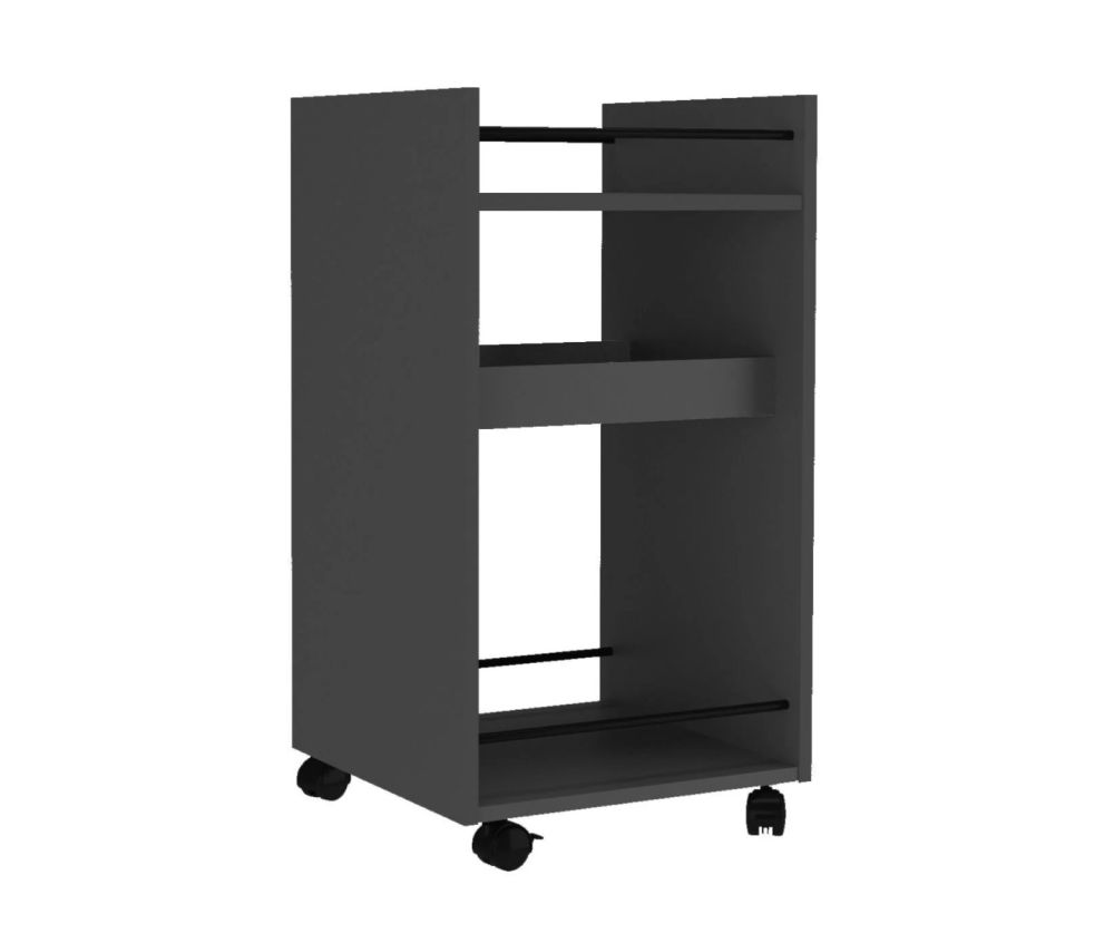 Seconique Furniture Naples Grey Serving Cart and Side Table (W40cm)