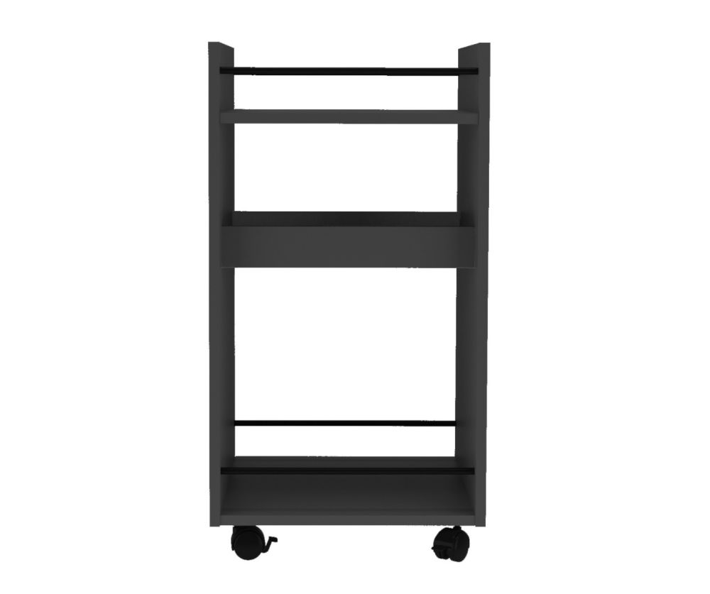 Seconique Furniture Naples Grey Serving Cart and Side Table (W40cm)