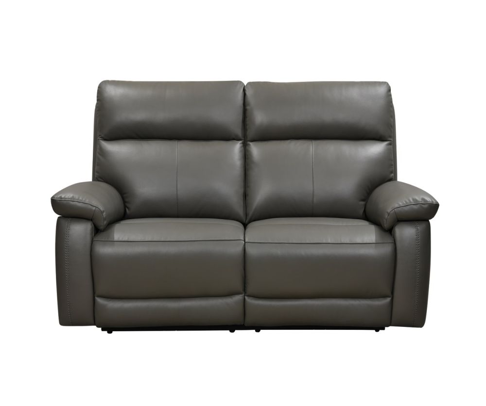 Brooklyn Grey Leather Recliner 3 Seater Sofa