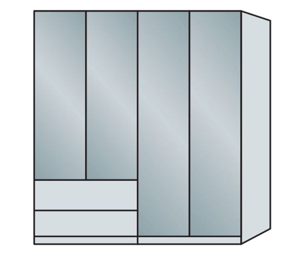 Wiemann Vip Asmara 4 Door Combi  Wardrobe – W200cm