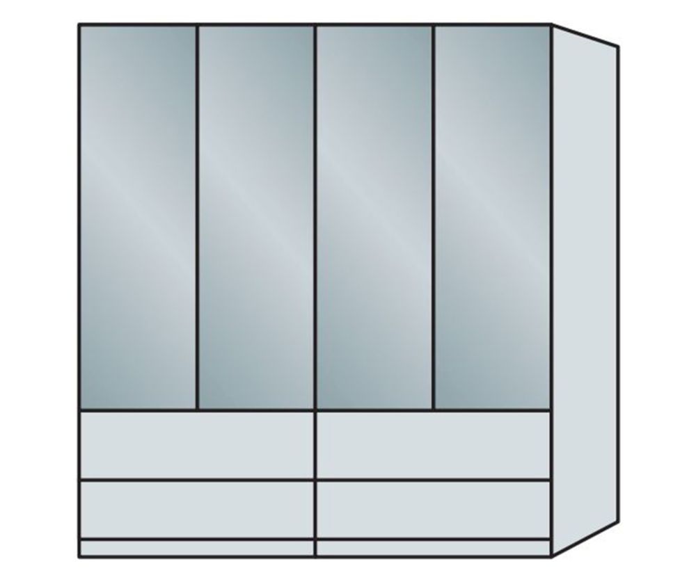 Wiemann Vip Asmara 4 Door Combi  Wardrobe – W200cm