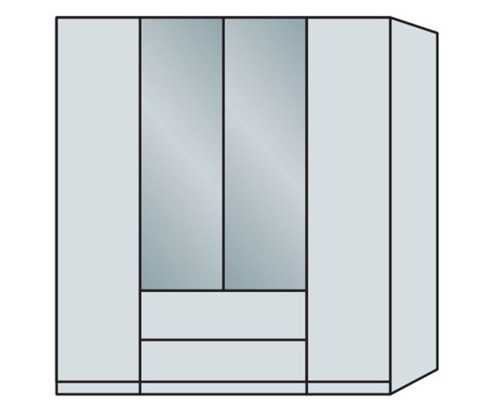 Wiemann Vip Asmara 4 Door Combi  Wardrobe – W200cm