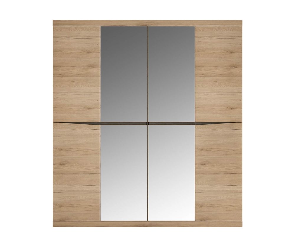 FTG Kensington 4 Door 2 Mirror Door Wardrobe