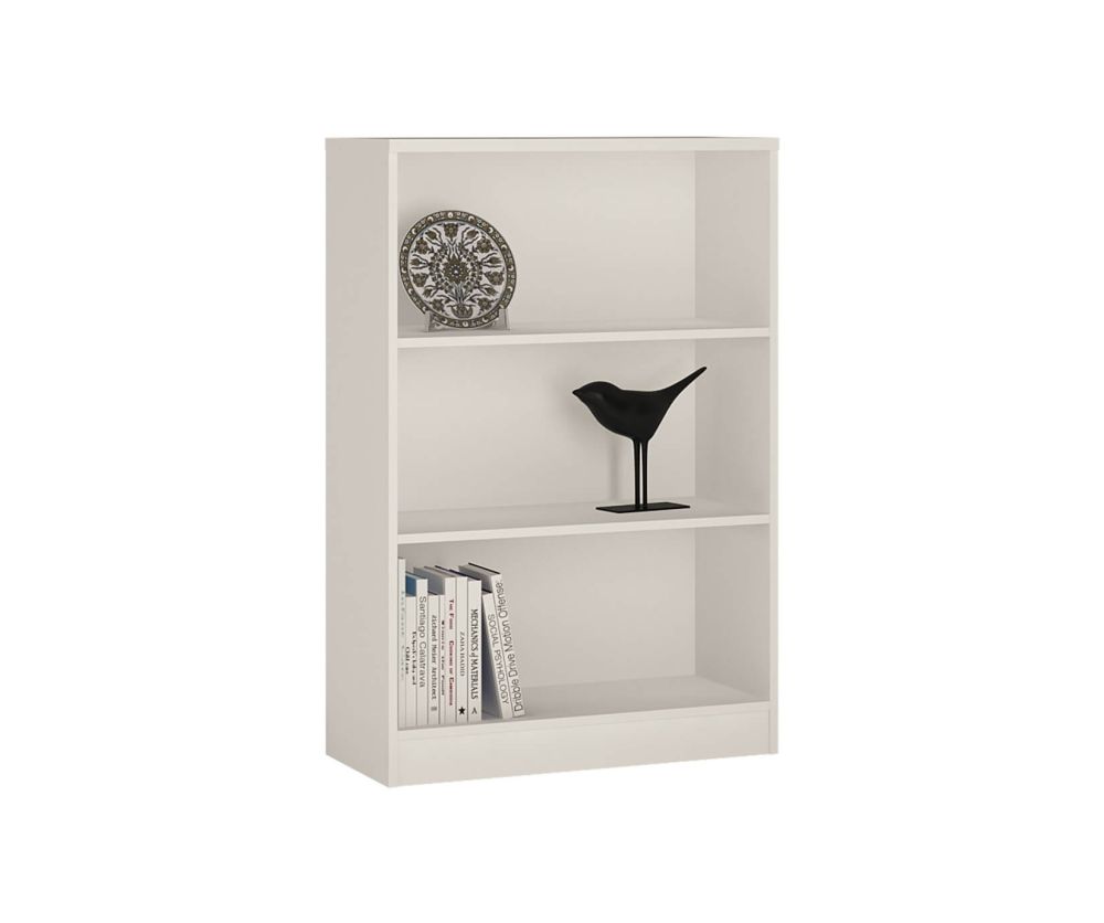 FTG 4 You Pearl White Medium Wide Bookcase