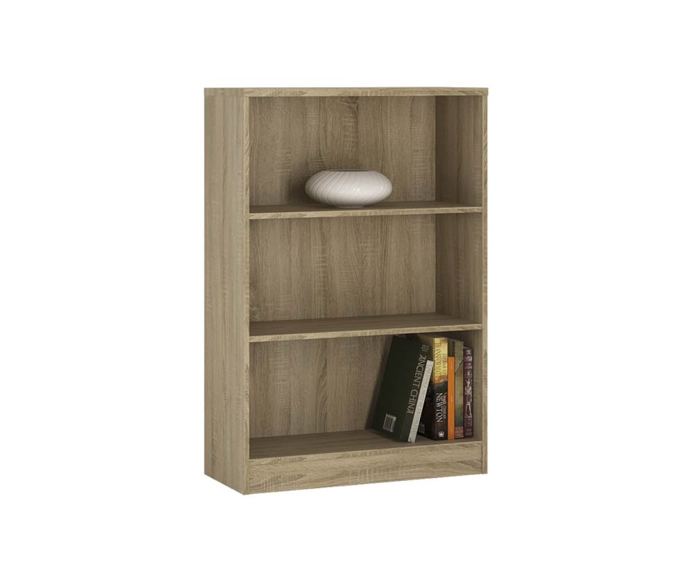 FTG 4 You Sonama Oak Medium Wide Bookcase