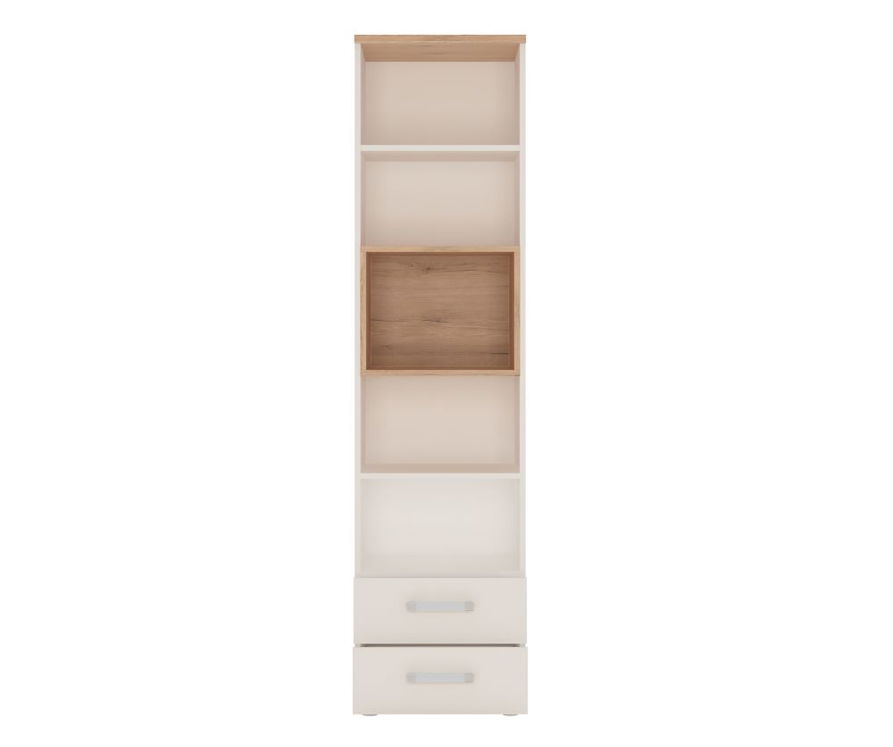 FTG 4Kids Tall 2 Drawer Bookcase with Opalino Handles
