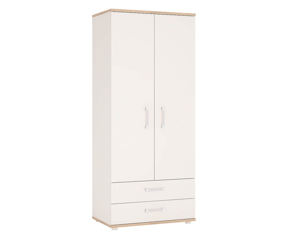 FTG 4Kids 2 Door 2 Drawer Wardrobe with Opalino Handles