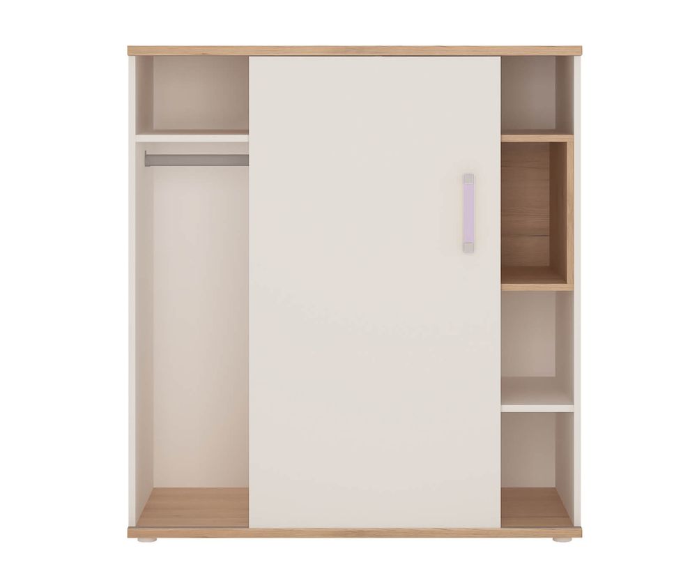 FTG 4Kids Low Cabinet with Shelves (Sliding Door) with Lilac Handles