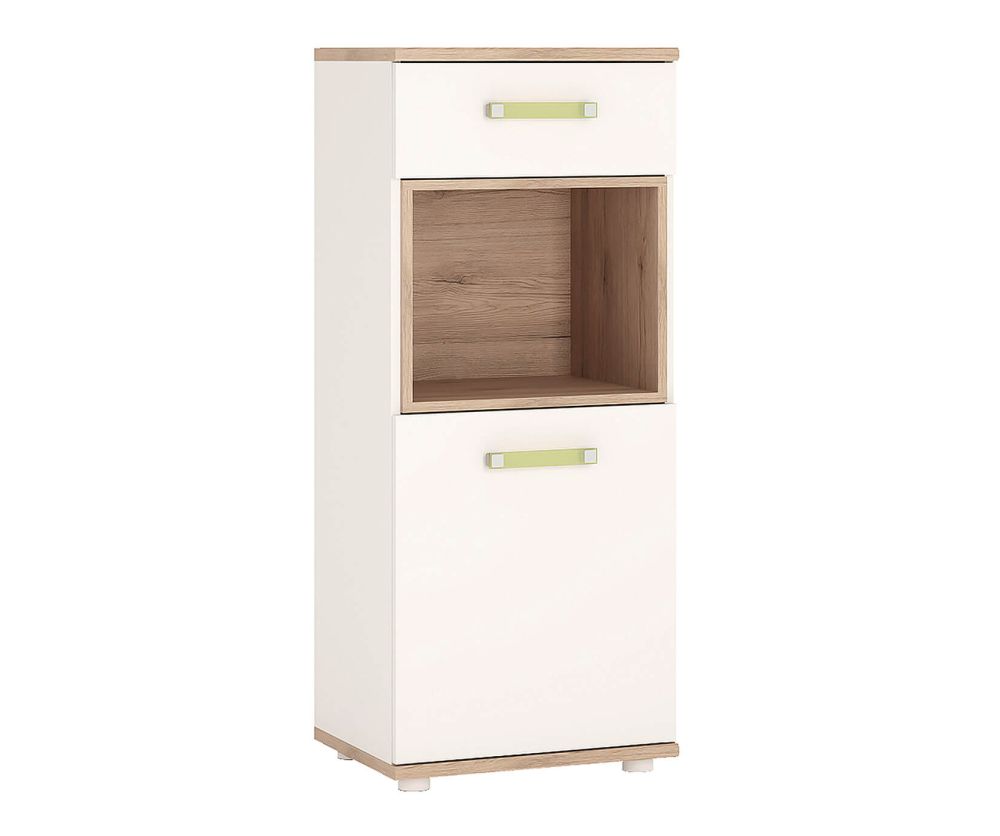 FTG 4Kids 1 Door 1 Drawer Narrow Cabinet with Lemon Handles