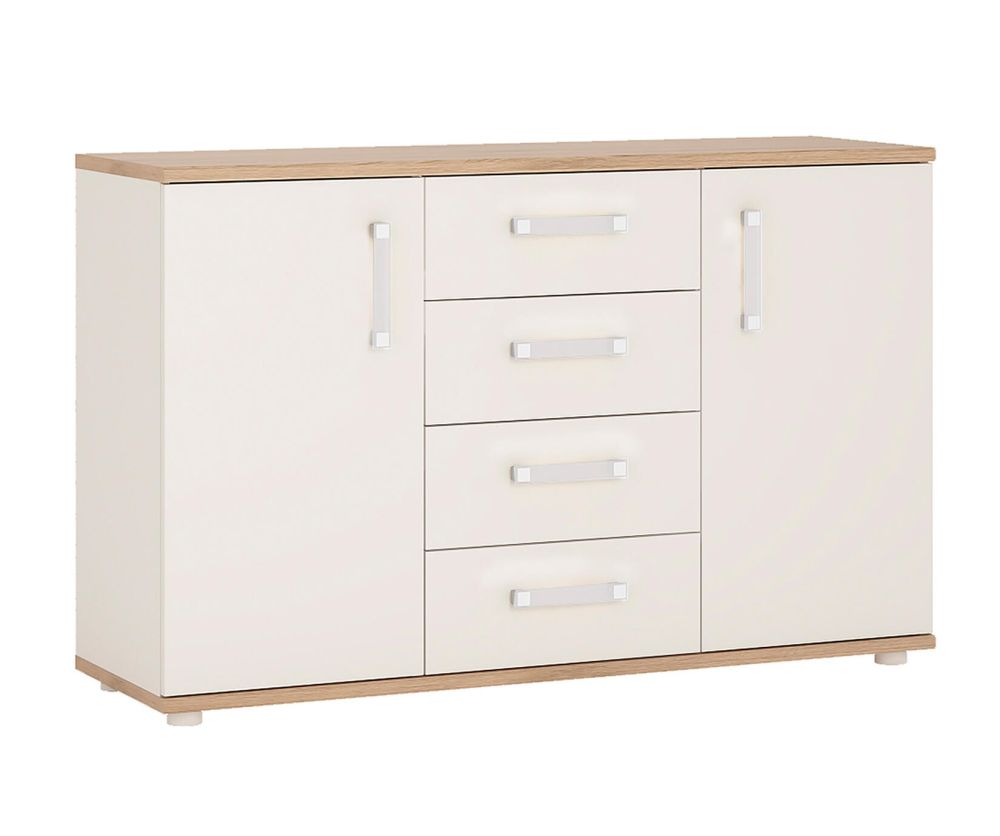 FTG 4Kids 2 Door 4 Drawer Sideboard with Opalino Handles