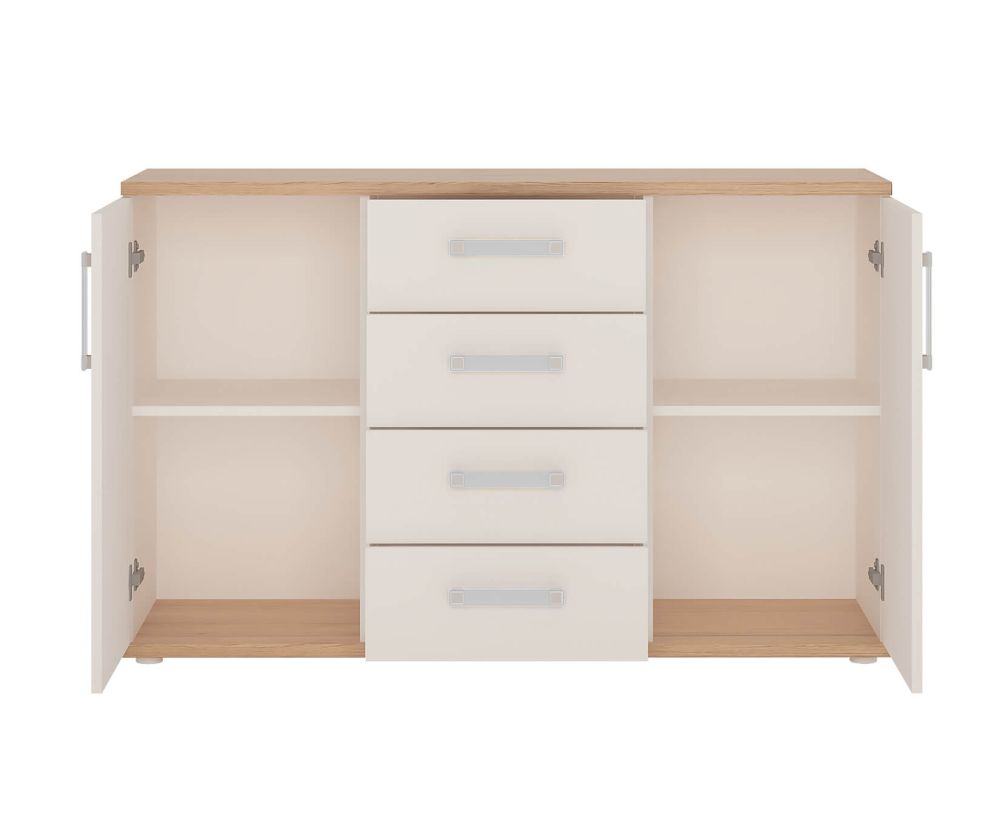 FTG 4Kids 2 Door 4 Drawer Sideboard with Opalino Handles