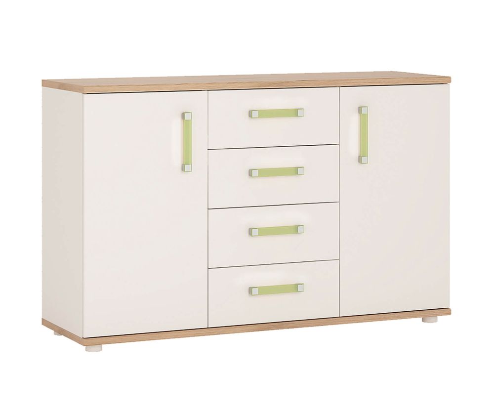 FTG 4Kids 2 Door 4 Drawer Sideboard with Lemon Handles
