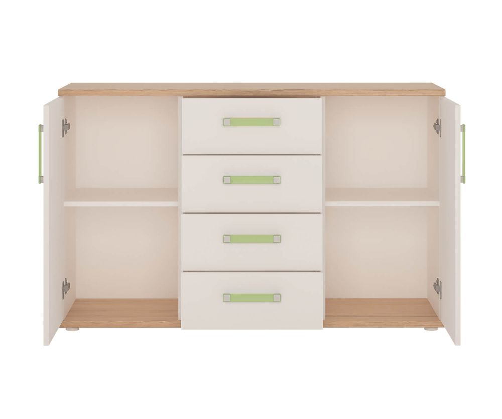 FTG 4Kids 2 Door 4 Drawer Sideboard with Lemon Handles