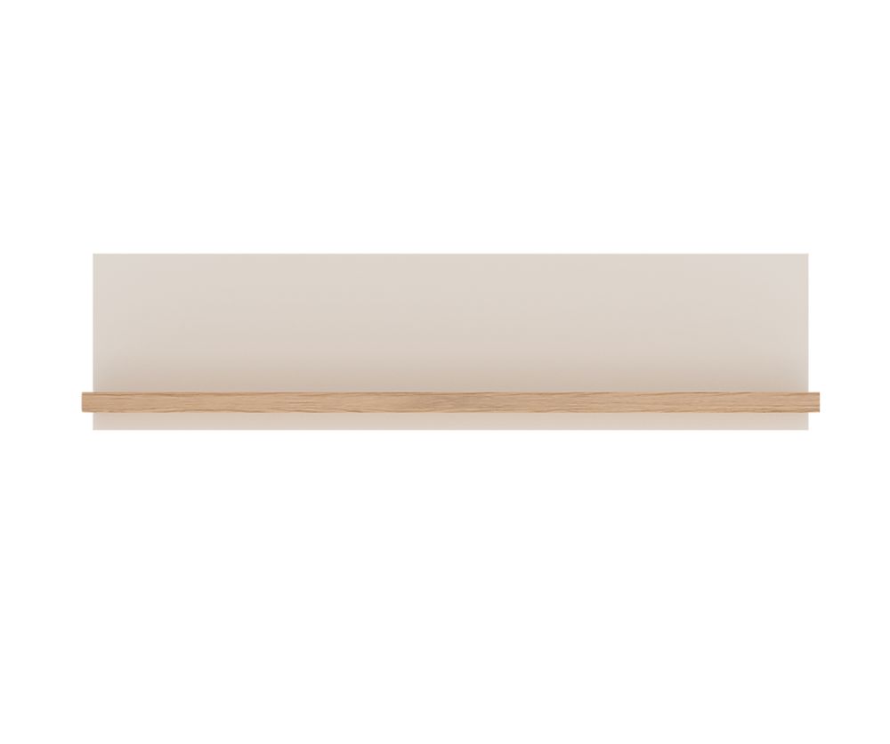 FTG 4Kids Light Oak and White High Gloss 81cm Wall Shelf