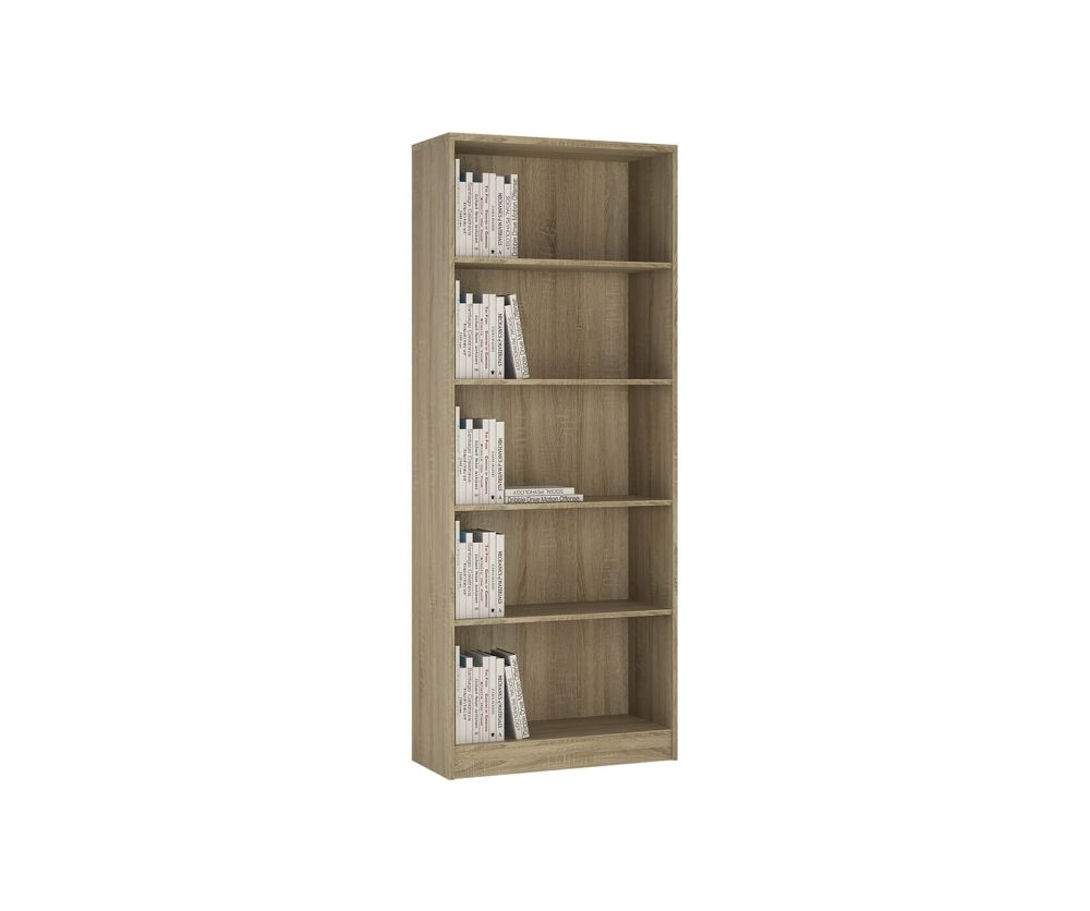 FTG 4 You Sonama Oak Tall Wide Bookcase