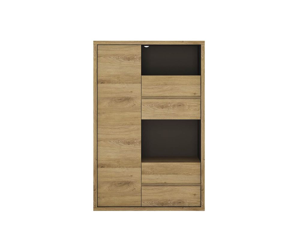 FTG Shetland 1 Door 4 Drawer Display Cabinet