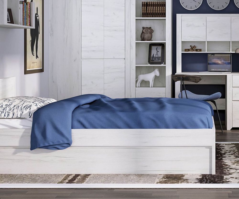 FTG Angle Single Bed with Underbed Drawer