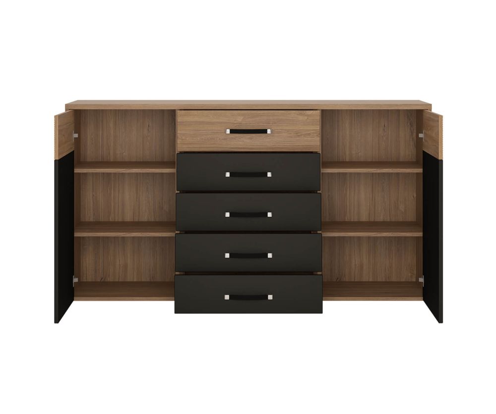 FTG Monaco 2 Door 5 Drawer Wide Sideboard