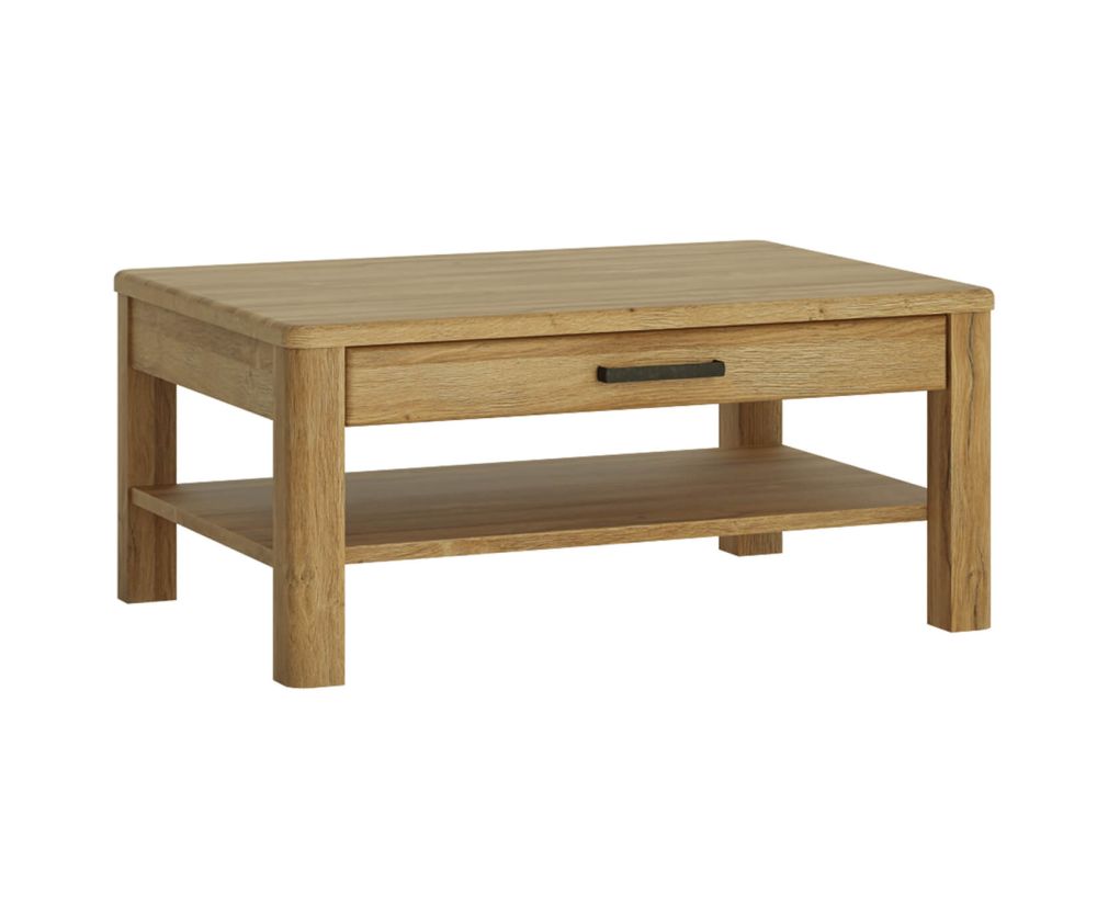 FTG Cortina 1 Drawer Coffee Table in Grandson Oak