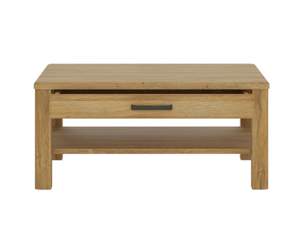 FTG Cortina 1 Drawer Coffee Table in Grandson Oak
