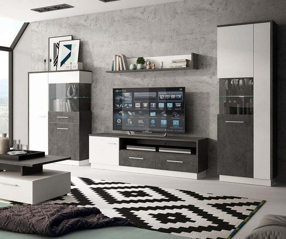 FTG Zingaro 1 Door 2 Drawer Wide TV Cabinet