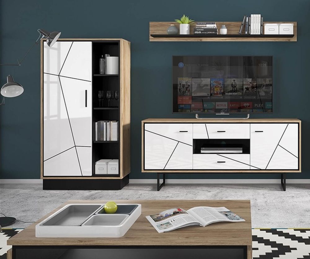 FTG Brolo Wide 1 Door Bookcase