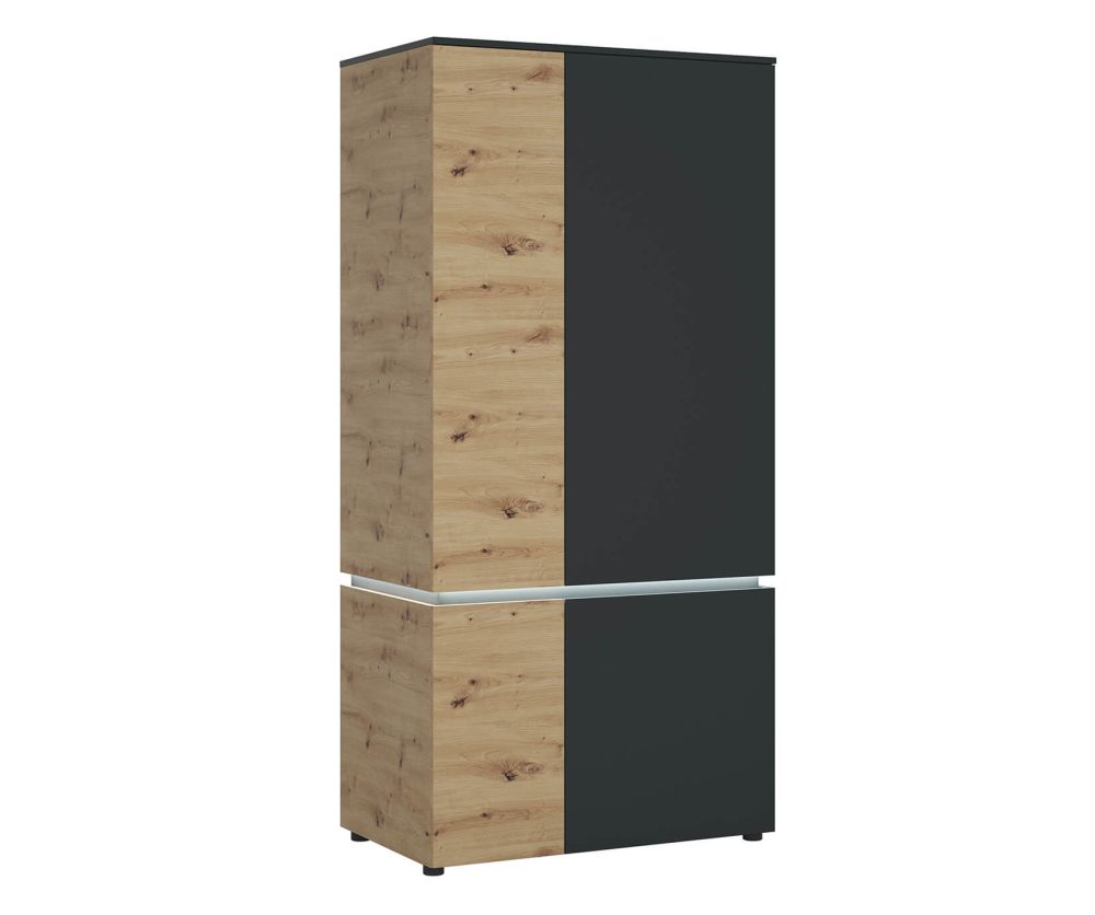FTG Luci Platinum and Oak 4 Door Wardrobe
