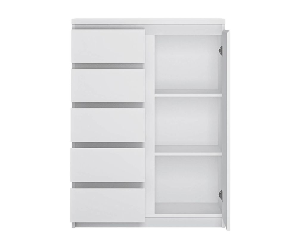 FTG Fribo White 1 Door 5 Drawer Cabinet