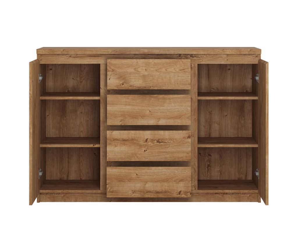 FTG Fribo Oak 2 Door 4 Drawer Sideboard