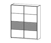 Rauch Wingout Alpine White Carcase 2 Door Sliding Wardrobe (W181cm)