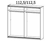Rauch Wingout Alpine White Carcase 2 Door Sliding Wardrobe (W226cm)
