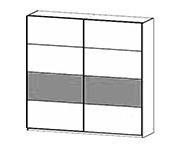 Rauch Wingout Alpine White Carcase 2 Door Sliding Wardrobe (W226cm)